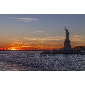 Sunset Statue of Liberty